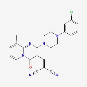 ({2-[4-(3-chlorophenyl)piperazin-1-yl]-9-methyl-4-oxo-4H-pyrido[1,2-a]pyrimidin-3-yl}methylidene)propanedinitrile