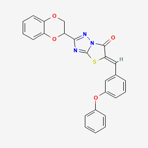 (5Z)-2-(2,3-dihydro-1,4-benzodioxin-2-yl)-5-(3-phenoxybenzylidene)[1,3]thiazolo[3,2-b][1,2,4]triazol-6(5H)-one