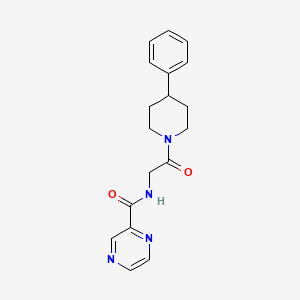 N-[2-oxo-2-(4-phenylpiperidino)ethyl]-2-pyrazinecarboxamide