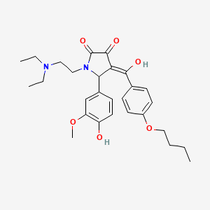 4-[(4-butoxyphenyl)carbonyl]-1-[2-(diethylamino)ethyl]-3-hydroxy-5-(4-hydroxy-3-methoxyphenyl)-1,5-dihydro-2H-pyrrol-2-one