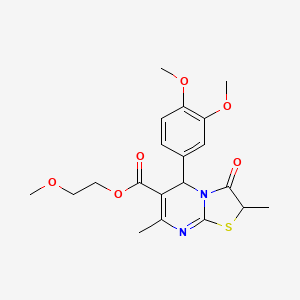 2-methoxyethyl 5-(3,4-dimethoxyphenyl)-2,7-dimethyl-3-oxo-2,3-dihydro-5H-[1,3]thiazolo[3,2-a]pyrimidine-6-carboxylate