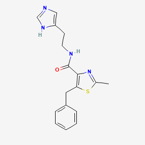 5-benzyl-N-[2-(1H-imidazol-4-yl)ethyl]-2-methyl-1,3-thiazole-4-carboxamide