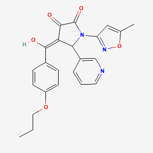 3-hydroxy-1-(5-methyl-1,2-oxazol-3-yl)-4-[(4-propoxyphenyl)carbonyl]-5-(pyridin-3-yl)-1,5-dihydro-2H-pyrrol-2-one