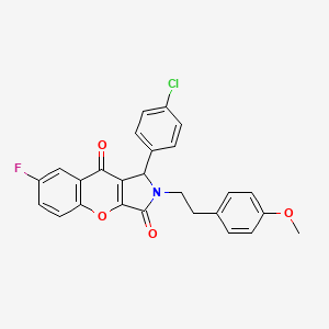 1-(4-Chlorophenyl)-7-fluoro-2-[2-(4-methoxyphenyl)ethyl]-1,2-dihydrochromeno[2,3-c]pyrrole-3,9-dione