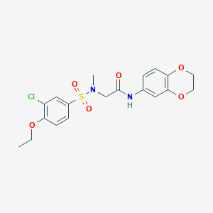 N~2~-[(3-chloro-4-ethoxyphenyl)sulfonyl]-N-(2,3-dihydro-1,4-benzodioxin-6-yl)-N~2~-methylglycinamide