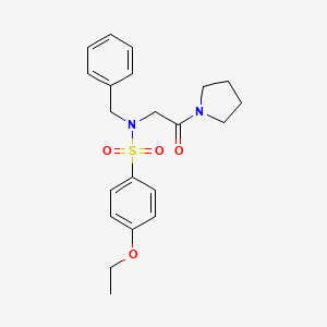 N-benzyl-4-ethoxy-N-[2-oxo-2-(pyrrolidin-1-yl)ethyl]benzenesulfonamide