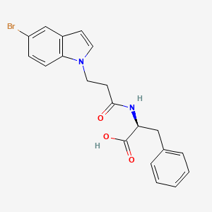 N-[3-(5-bromo-1H-indol-1-yl)propanoyl]-L-phenylalanine