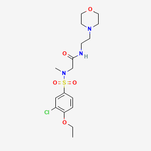 molecular formula C17H26ClN3O5S B11125421 N~2~-[(3-chloro-4-ethoxyphenyl)sulfonyl]-N~2~-methyl-N-[2-(morpholin-4-yl)ethyl]glycinamide 