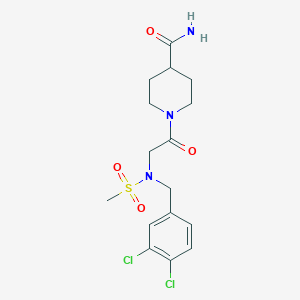 molecular formula C16H21Cl2N3O4S B11125429 1-[N-(3,4-dichlorobenzyl)-N-(methylsulfonyl)glycyl]piperidine-4-carboxamide 