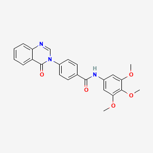 molecular formula C24H21N3O5 B11125431 4-(4-oxoquinazolin-3(4H)-yl)-N-(3,4,5-trimethoxyphenyl)benzamide 