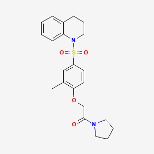 2-[4-(3,4-dihydroquinolin-1(2H)-ylsulfonyl)-2-methylphenoxy]-1-(pyrrolidin-1-yl)ethanone