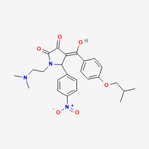 1-[2-(dimethylamino)ethyl]-3-hydroxy-4-{[4-(2-methylpropoxy)phenyl]carbonyl}-5-(4-nitrophenyl)-1,5-dihydro-2H-pyrrol-2-one