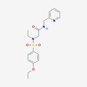 molecular formula C18H23N3O4S B11125443 2-(N-Ethyl4-ethoxybenzenesulfonamido)-N-[(pyridin-2-YL)methyl]acetamide 