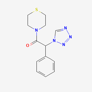 molecular formula C13H15N5OS B11125444 2-phenyl-2-(1H-tetrazol-1-yl)-1-(thiomorpholin-4-yl)ethanone 