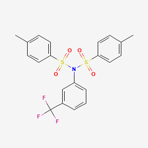 molecular formula C21H18F3NO4S2 B11125459 4-methyl-N-[(4-methylphenyl)sulfonyl]-N-[3-(trifluoromethyl)phenyl]benzenesulfonamide 