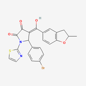 5-(4-bromophenyl)-3-hydroxy-4-[(2-methyl-2,3-dihydro-1-benzofuran-5-yl)carbonyl]-1-(1,3-thiazol-2-yl)-1,5-dihydro-2H-pyrrol-2-one