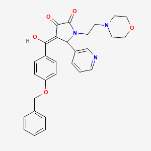 molecular formula C29H29N3O5 B11125478 4-{[4-(benzyloxy)phenyl]carbonyl}-3-hydroxy-1-[2-(morpholin-4-yl)ethyl]-5-(pyridin-3-yl)-1,5-dihydro-2H-pyrrol-2-one 