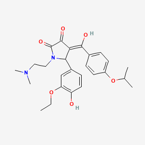 1-[2-(dimethylamino)ethyl]-5-(3-ethoxy-4-hydroxyphenyl)-3-hydroxy-4-{[4-(propan-2-yloxy)phenyl]carbonyl}-1,5-dihydro-2H-pyrrol-2-one