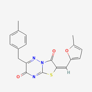 (2E)-6-(4-methylbenzyl)-2-[(5-methylfuran-2-yl)methylidene]-7H-[1,3]thiazolo[3,2-b][1,2,4]triazine-3,7(2H)-dione