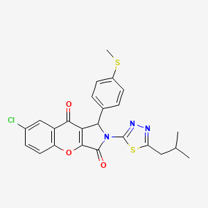 7-Chloro-2-[5-(2-methylpropyl)-1,3,4-thiadiazol-2-yl]-1-[4-(methylsulfanyl)phenyl]-1,2-dihydrochromeno[2,3-c]pyrrole-3,9-dione