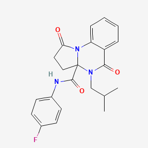 N-(4-fluorophenyl)-4-isobutyl-1,5-dioxo-2,3,4,5-tetrahydropyrrolo[1,2-a]quinazoline-3a(1H)-carboxamide