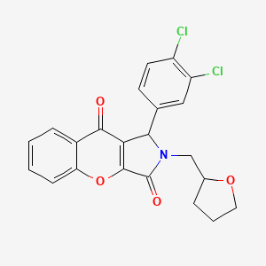 1-(3,4-Dichlorophenyl)-2-(tetrahydrofuran-2-ylmethyl)-1,2-dihydrochromeno[2,3-c]pyrrole-3,9-dione