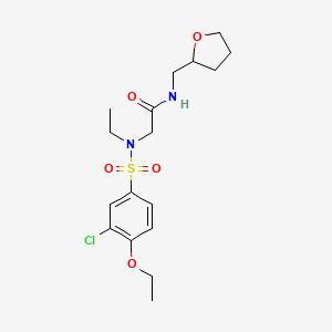 N~2~-[(3-chloro-4-ethoxyphenyl)sulfonyl]-N~2~-ethyl-N-(tetrahydrofuran-2-ylmethyl)glycinamide