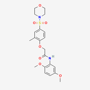 N-(2,5-Dimethoxyphenyl)-2-[2-methyl-4-(morpholine-4-sulfonyl)phenoxy]acetamide