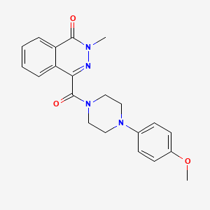 molecular formula C21H22N4O3 B11125591 4-{[4-(4-methoxyphenyl)piperazino]carbonyl}-2-methyl-1(2H)-phthalazinone 