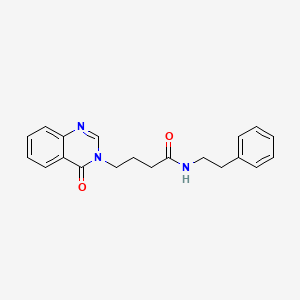 molecular formula C20H21N3O2 B11125603 4-[4-oxo-3(4H)-quinazolinyl]-N-phenethylbutanamide 