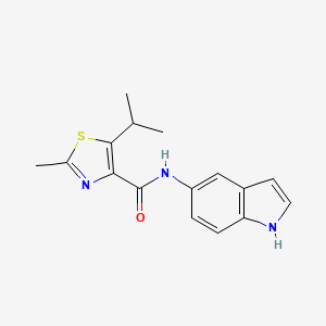 molecular formula C16H17N3OS B11125616 N-(1H-indol-5-yl)-5-isopropyl-2-methyl-1,3-thiazole-4-carboxamide 