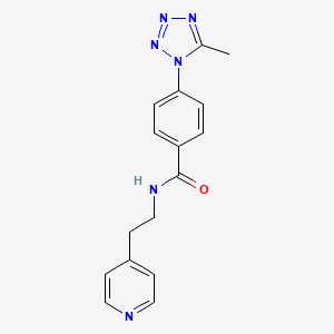 4-(5-methyl-1H-1,2,3,4-tetraazol-1-yl)-N-[2-(4-pyridyl)ethyl]benzamide