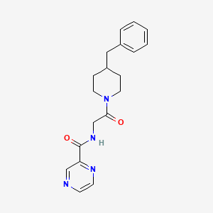 N-[2-(4-benzylpiperidino)-2-oxoethyl]-2-pyrazinecarboxamide