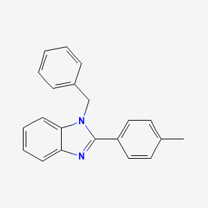 molecular formula C21H18N2 B11125666 1-benzyl-2-(4-methylphenyl)-1H-1,3-benzodiazole 