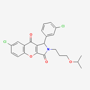 7-Chloro-1-(3-chlorophenyl)-2-[3-(propan-2-yloxy)propyl]-1,2-dihydrochromeno[2,3-c]pyrrole-3,9-dione