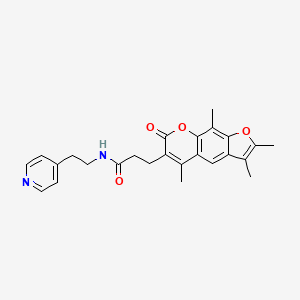 N-[2-(4-pyridyl)ethyl]-3-(2,3,5,9-tetramethyl-7-oxo-7H-furo[3,2-g]chromen-6-yl)propanamide