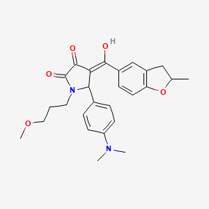 5-[4-(dimethylamino)phenyl]-3-hydroxy-1-(3-methoxypropyl)-4-[(2-methyl-2,3-dihydro-1-benzofuran-5-yl)carbonyl]-1,5-dihydro-2H-pyrrol-2-one