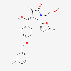 3-hydroxy-1-(2-methoxyethyl)-4-({4-[(3-methylbenzyl)oxy]phenyl}carbonyl)-5-(5-methylfuran-2-yl)-1,5-dihydro-2H-pyrrol-2-one