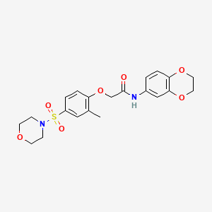 N-(2,3-Dihydro-1,4-benzodioxin-6-YL)-2-[2-methyl-4-(morpholine-4-sulfonyl)phenoxy]acetamide