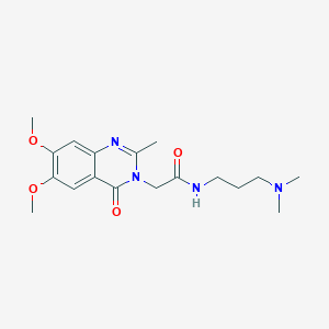 2-(6,7-dimethoxy-2-methyl-4-oxoquinazolin-3(4H)-yl)-N-[3-(dimethylamino)propyl]acetamide