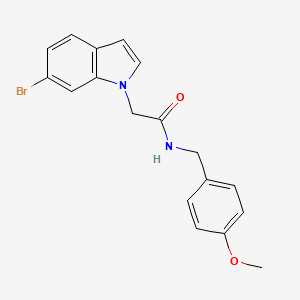 molecular formula C18H17BrN2O2 B11125784 2-(6-bromo-1H-indol-1-yl)-N-(4-methoxybenzyl)acetamide 