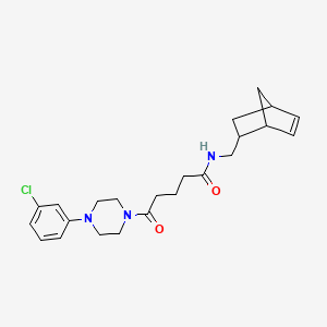 molecular formula C23H30ClN3O2 B11125797 N-(bicyclo[2.2.1]hept-5-en-2-ylmethyl)-5-[4-(3-chlorophenyl)piperazino]-5-oxopentanamide 