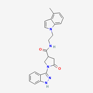 1-(1H-indazol-3-yl)-N-[2-(4-methyl-1H-indol-1-yl)ethyl]-5-oxopyrrolidine-3-carboxamide