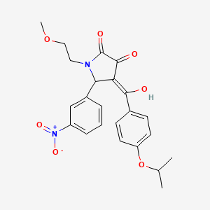 3-hydroxy-1-(2-methoxyethyl)-5-(3-nitrophenyl)-4-{[4-(propan-2-yloxy)phenyl]carbonyl}-1,5-dihydro-2H-pyrrol-2-one