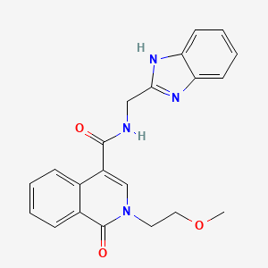 N-(1H-1,3-benzimidazol-2-ylmethyl)-2-(2-methoxyethyl)-1-oxo-1,2-dihydro-4-isoquinolinecarboxamide