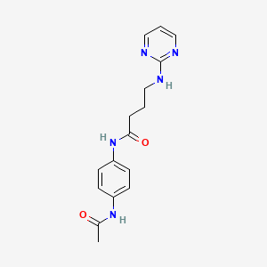 N-[4-(acetylamino)phenyl]-4-(2-pyrimidinylamino)butanamide