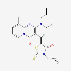 molecular formula C22H26N4O2S2 B11125858 3-allyl-5-{(Z)-1-[2-(dipropylamino)-9-methyl-4-oxo-4H-pyrido[1,2-a]pyrimidin-3-yl]methylidene}-2-thioxo-1,3-thiazolan-4-one 