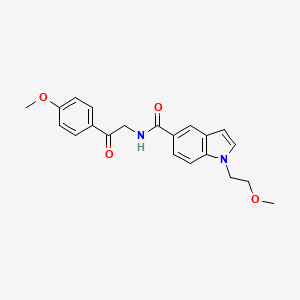 molecular formula C21H22N2O4 B11125885 1-(2-methoxyethyl)-N-[2-(4-methoxyphenyl)-2-oxoethyl]-1H-indole-5-carboxamide 