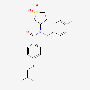 N-(1,1-dioxidotetrahydrothiophen-3-yl)-N-(4-fluorobenzyl)-4-(2-methylpropoxy)benzamide