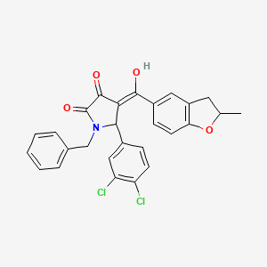 1-benzyl-5-(3,4-dichlorophenyl)-3-hydroxy-4-[(2-methyl-2,3-dihydro-1-benzofuran-5-yl)carbonyl]-1,5-dihydro-2H-pyrrol-2-one